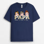 1525AGE1 personalisiertes papa mit weltkarte t shirt