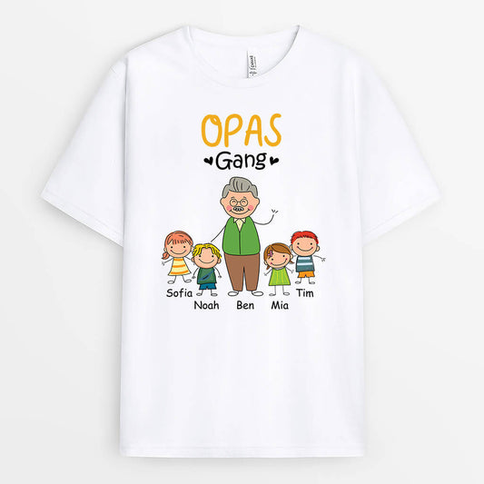1526AGE2 personalisiertes opas bande t shirt
