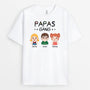 1527AGE1 personalisiertes papas bande mit weltkarte t shirt