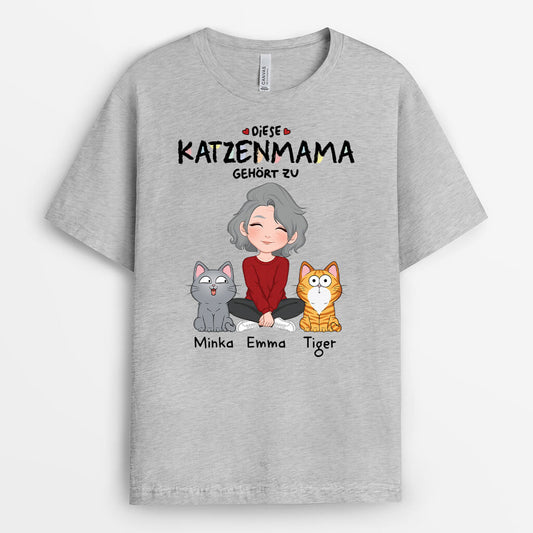 1536AGE2 personalisiertes diese tolle katzenmama gehort zu t shirt