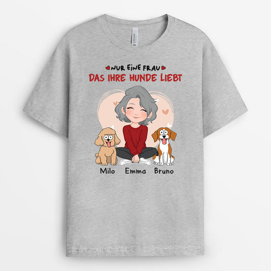 1537AGE2 personalisiertes nur ein madchen das ihren hund liebt t shirt