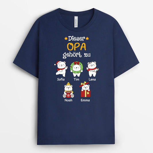 1538AGE1 personalisiertes dieser papa opa gehort zu weissen baren t shirt