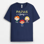 1541AGE1 personalisiertes papas bande mit niedlichen kindern t shirt