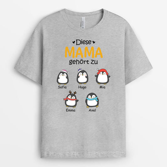 1542AGE1 personalisiertes diese mama oma gehort zu mit pinguine t shirt