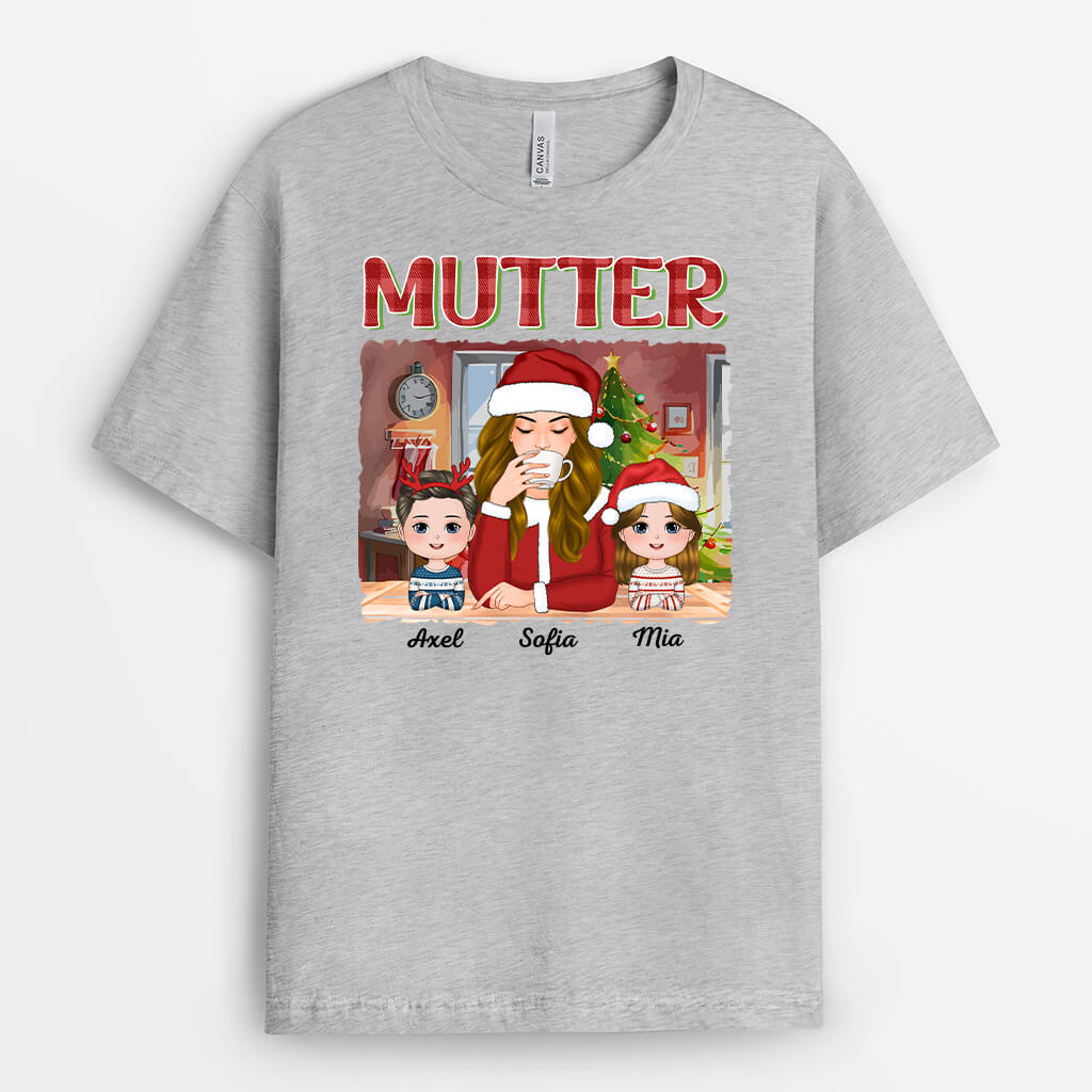 1545AGE2 personalisiertes oma zu weihnachten t shirt