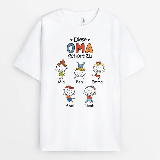 1604AGE1 personalisiertes diese oma gehort zu t shirt