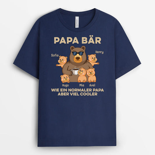 1605AGE1 personalisiertes papa bar t shirt