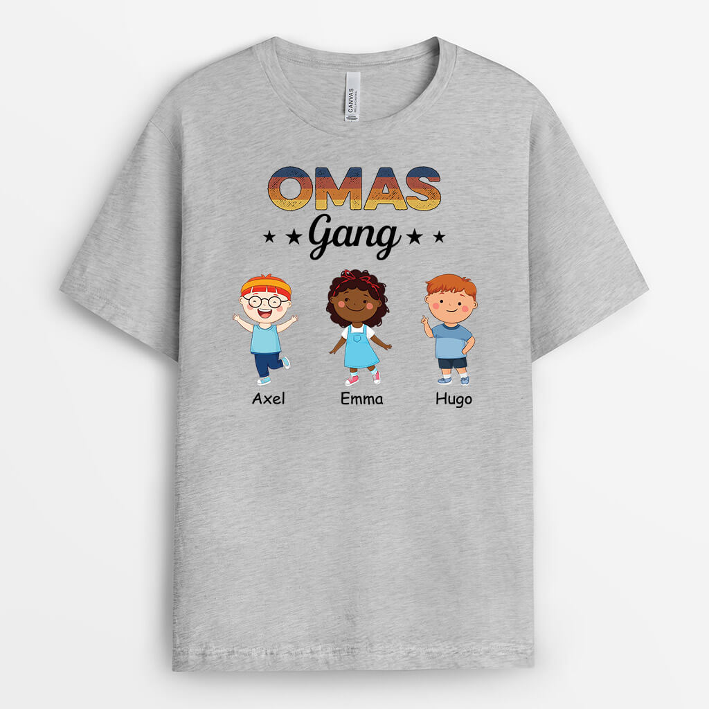 1606AGE2 personalisiertes omas bande t shirt