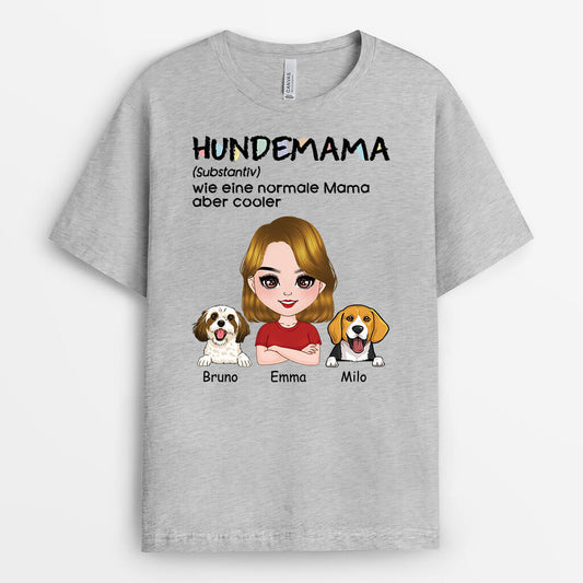 1607AGE1 personalisiertes definition von hundemama t shirt