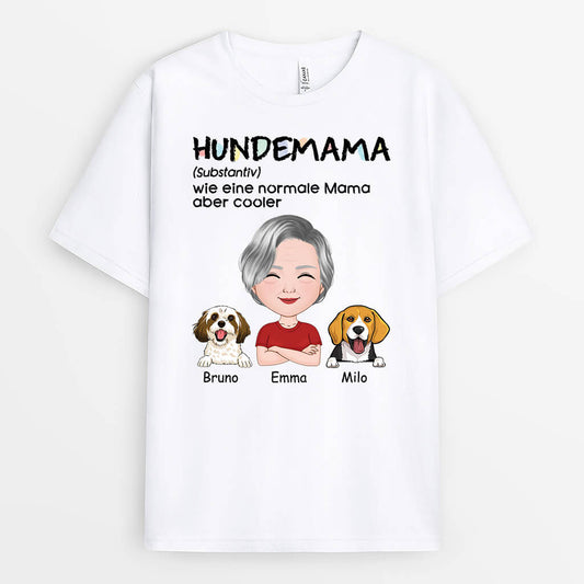 1607AGE2 personalisiertes definition von hundemama t shirt
