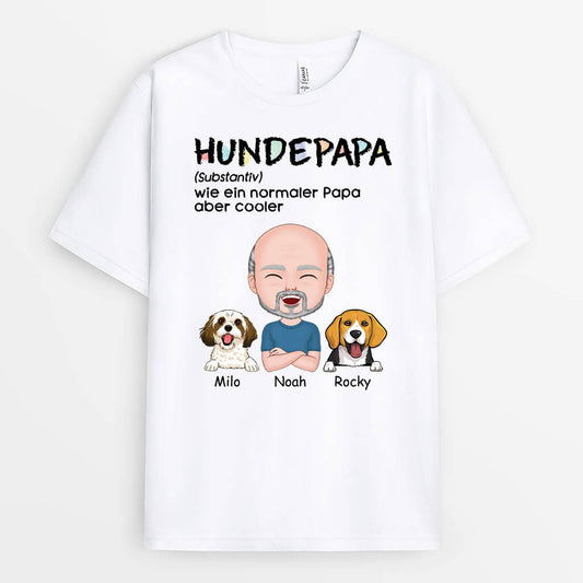 1608AGE2 personalisiertes definition von hundepapa t shirt