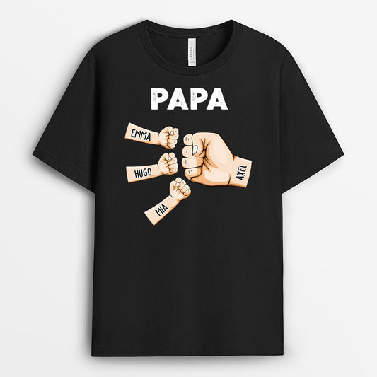 1616AGE1 personalisiertes opa mit fausten t shirt