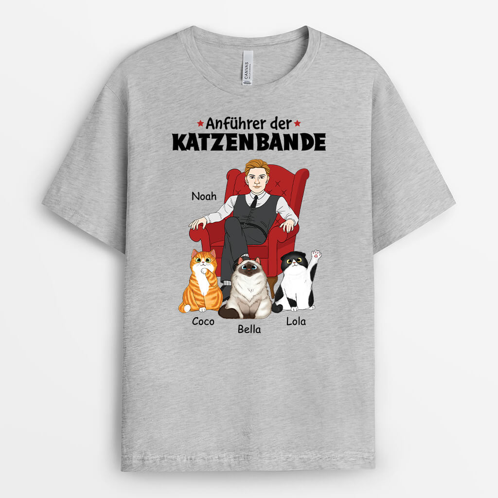 1625AGE1 personalisiertes anfuhrer der katzenbande t shirt