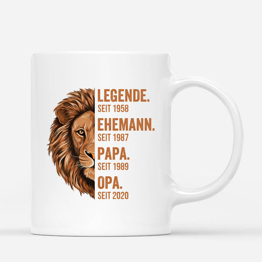 1632MGE1 personalisierte legende ehemann papa opa seit tasse