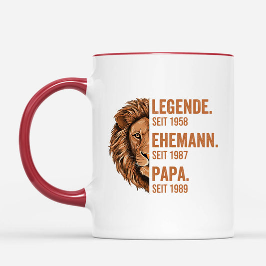 1632MGE2 personalisierte legende ehemann papa opa seit tasse