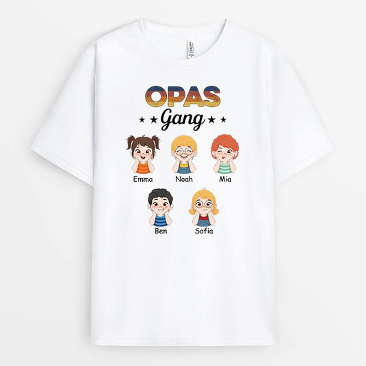 1635AGE4 personalisiertes papas bande t shirt