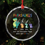 1636OGE1 papasaurus mamasaurus personalisierte glas ornamente mama papa 1636O9V0B