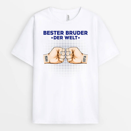 1652AGE1 personalisiertes bester bruder der welt t shirt