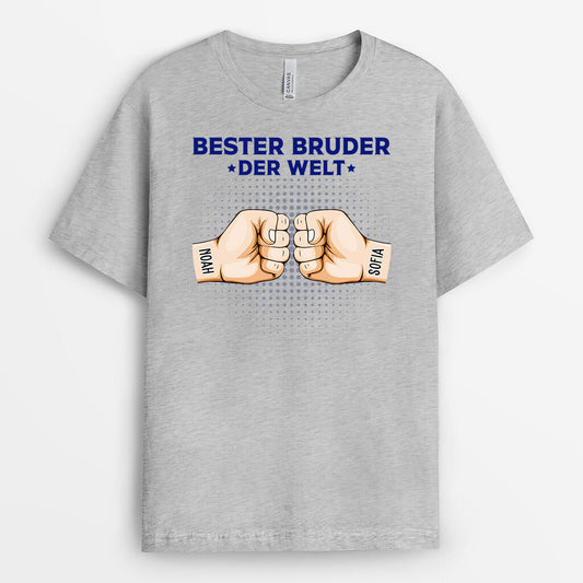 1652AGE2 personalisiertes bester bruder der welt t shirt