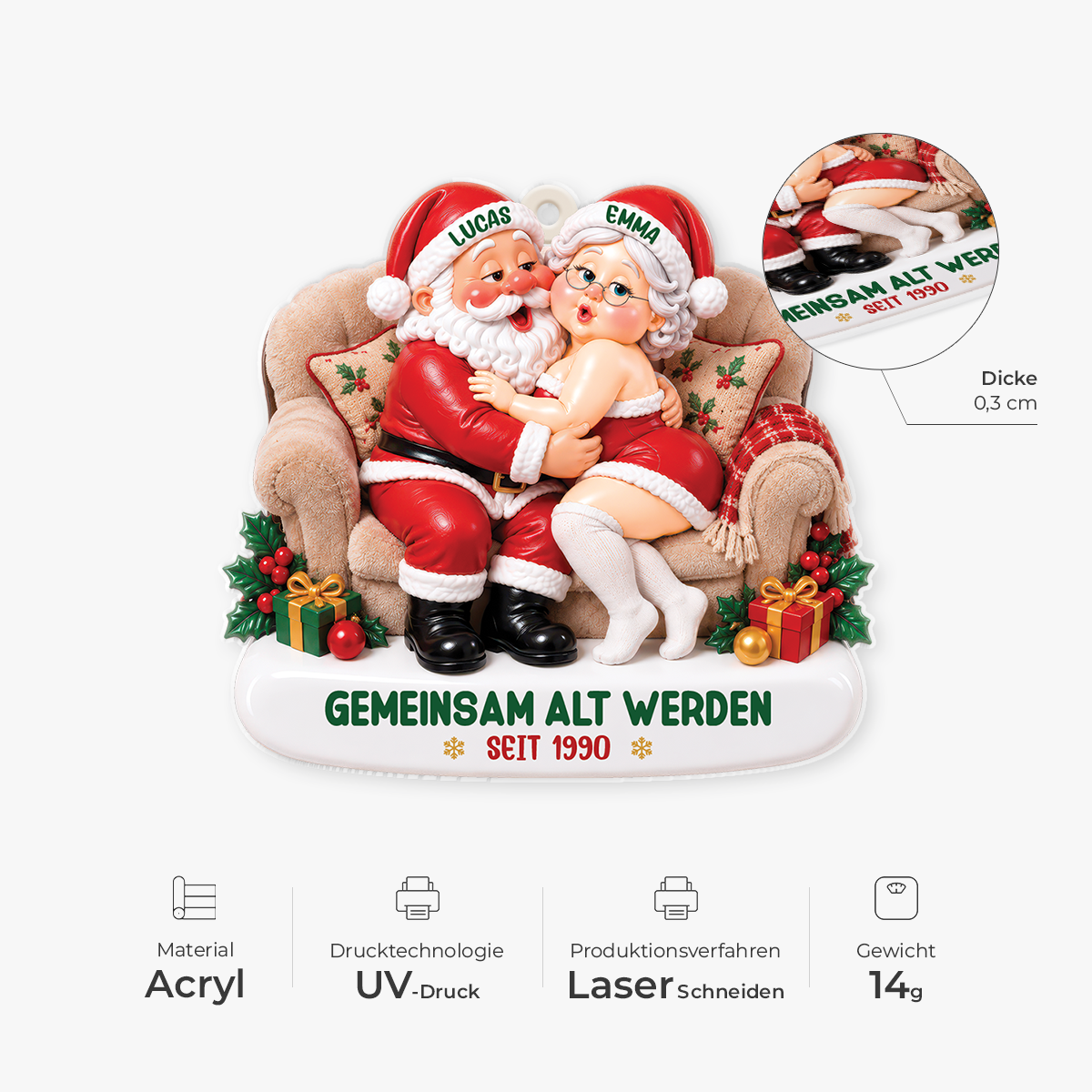 16618OV ProAcrylicOrnament CouGE RnDNone IdeVinh NicDTNew