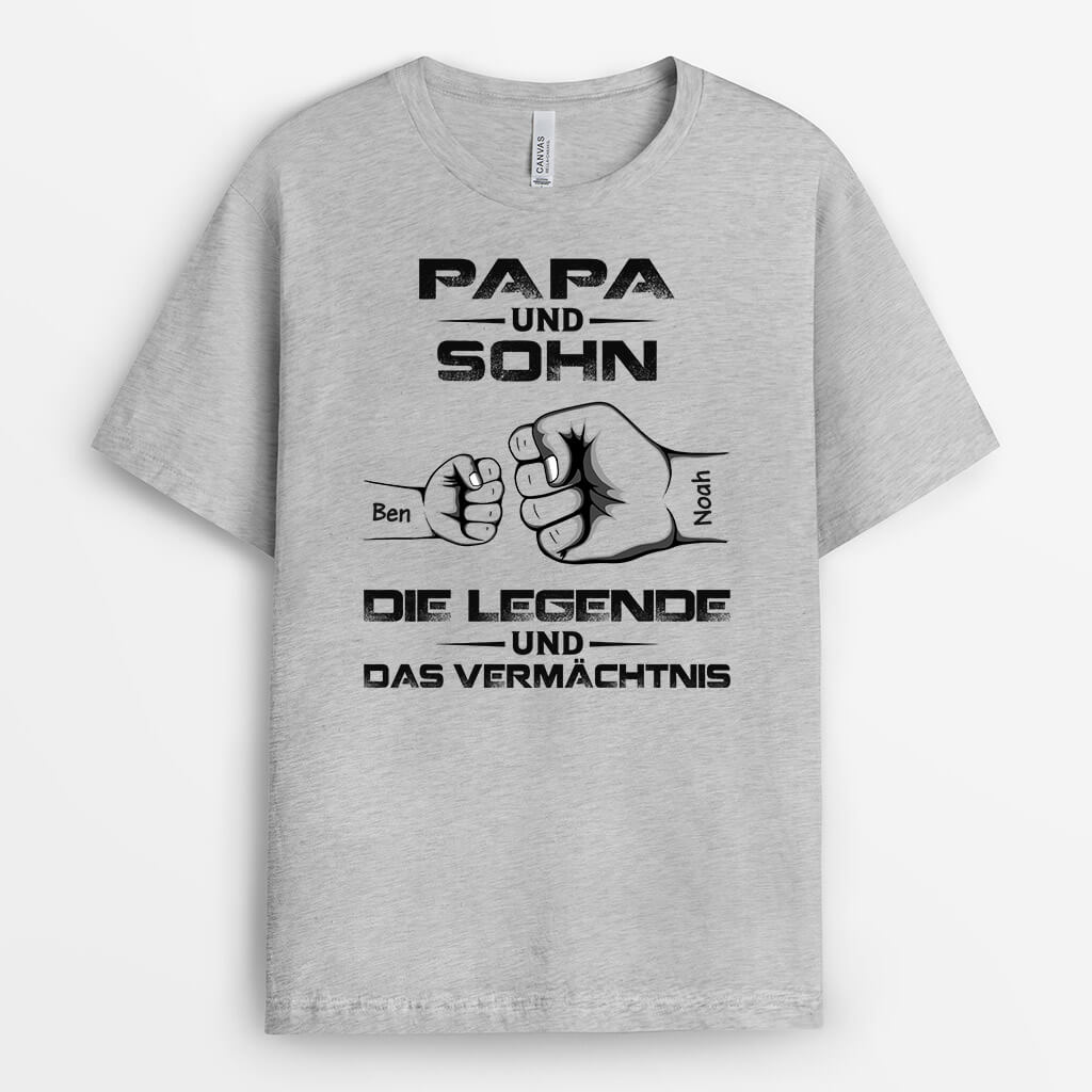 1684AGE1 personalisiertes opa und enkel die legende und das vermachtnis t shirt