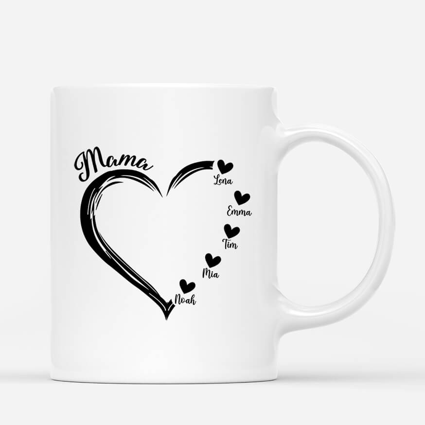 1686MGE1 personalisierte grosses herz tasse