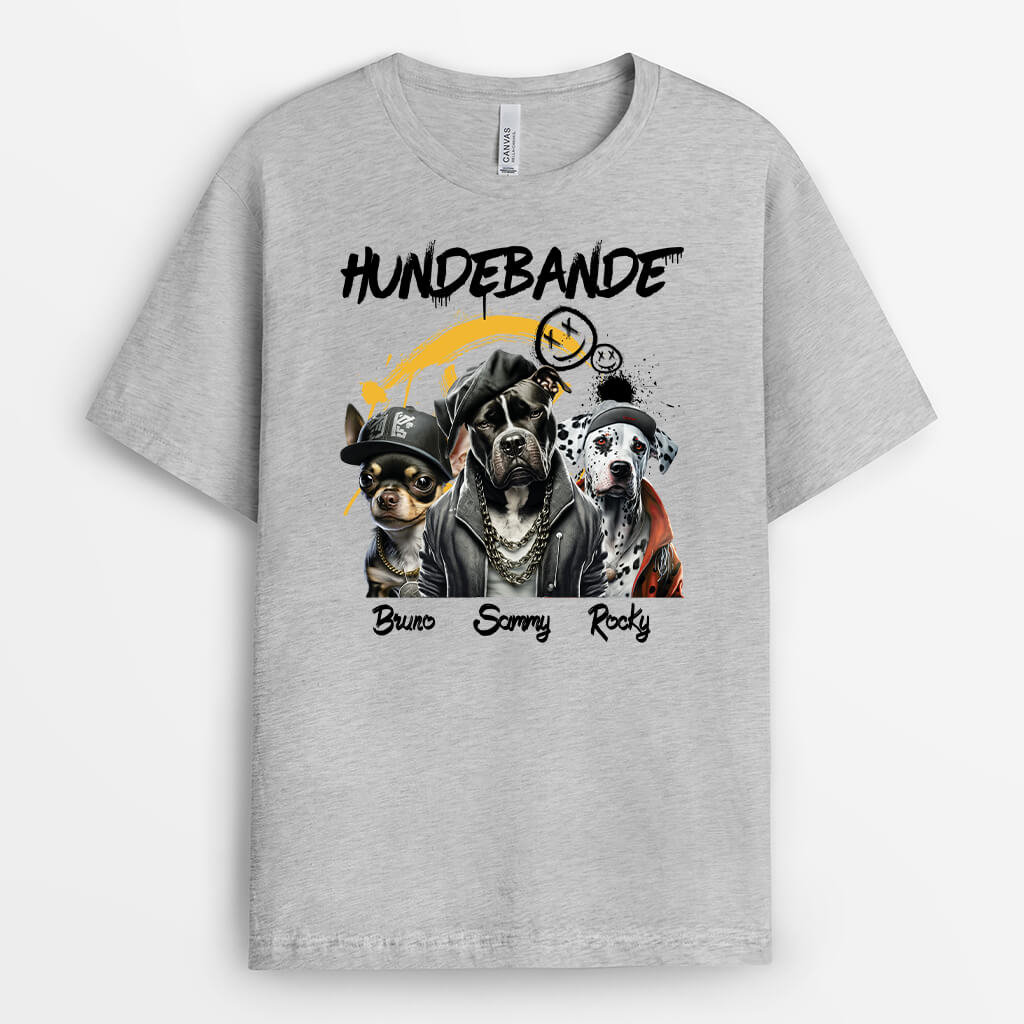 1700AGE1 personalisiertes hunde bande t shirt