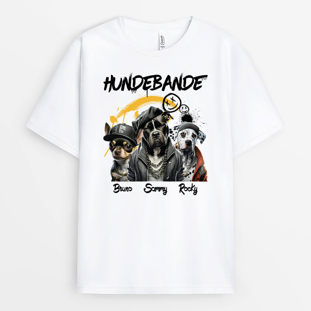 1700AGE2 personalisiertes hunde bande t shirt