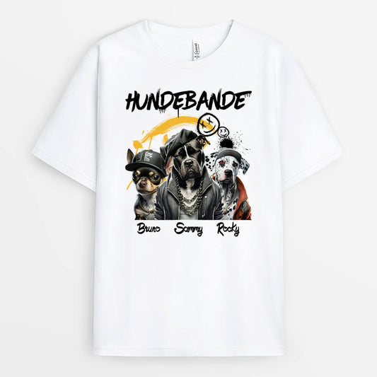 1700AGE2 personalisiertes hunde bande t shirt