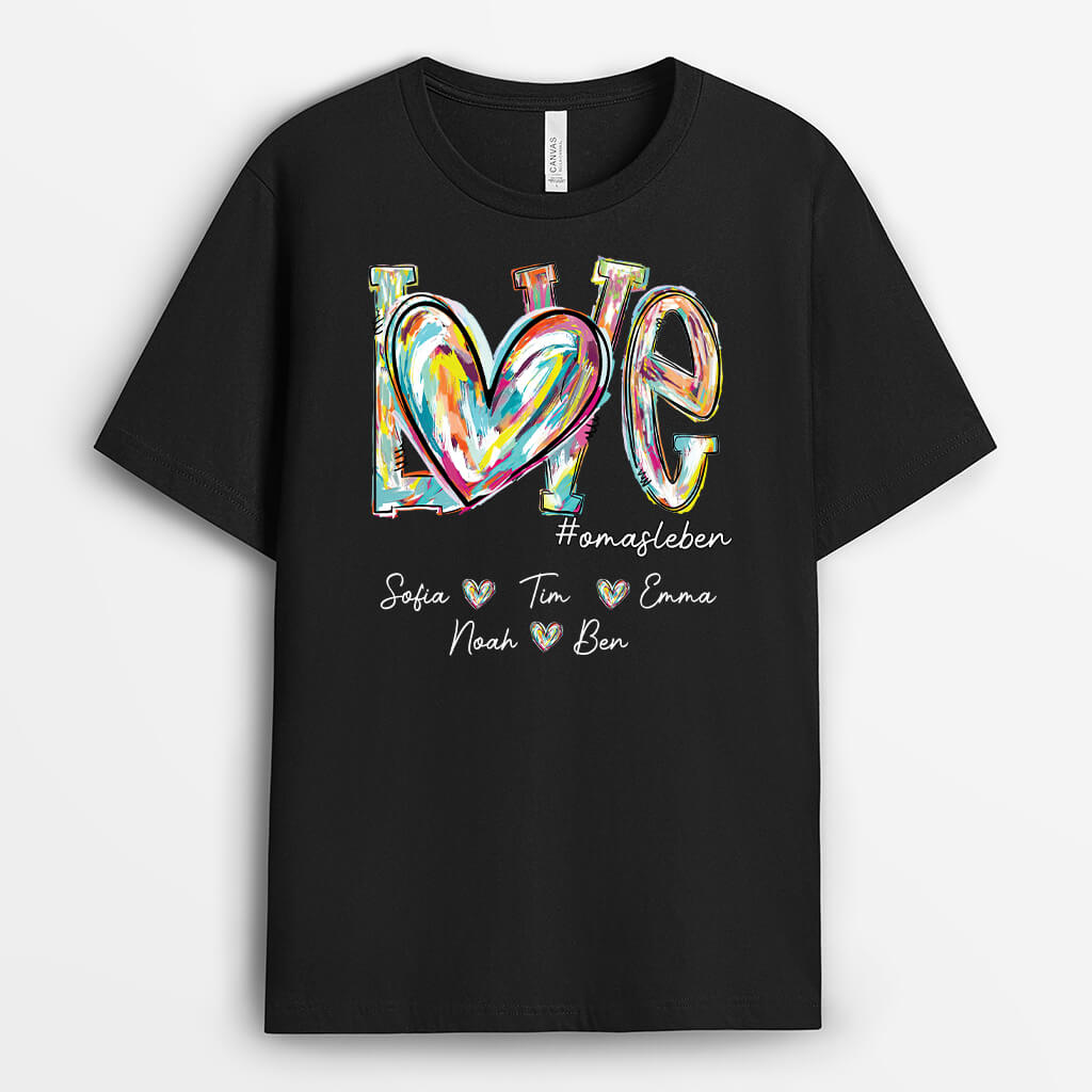 1722AGE1 personalisiertes liebe mama t shirt