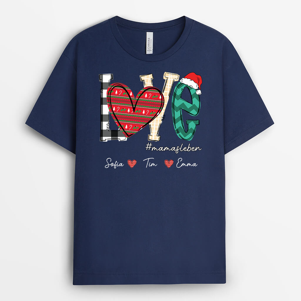 1722AGE2 personalisiertes liebe mama t shirt