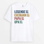 1732AGE1 personalisiertes legende ehemann papa und opa seit t shirt