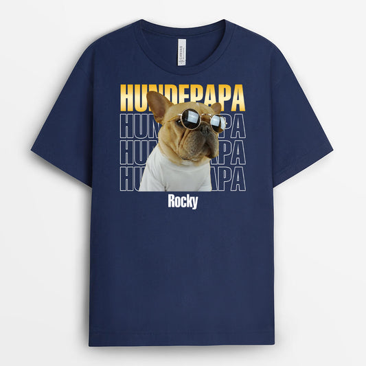 1733AGE1 personalisiertes hundepapa hundemama t shirt