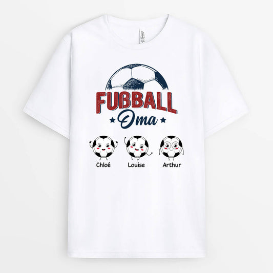1838AGE1 personalisiertes fussball mama t shirt