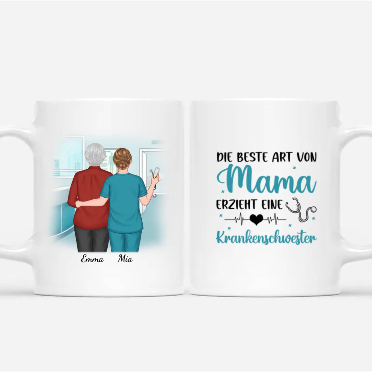 1843MGE1 personalisierte die beste art von mutter erzieht eine krankenschwester tasse