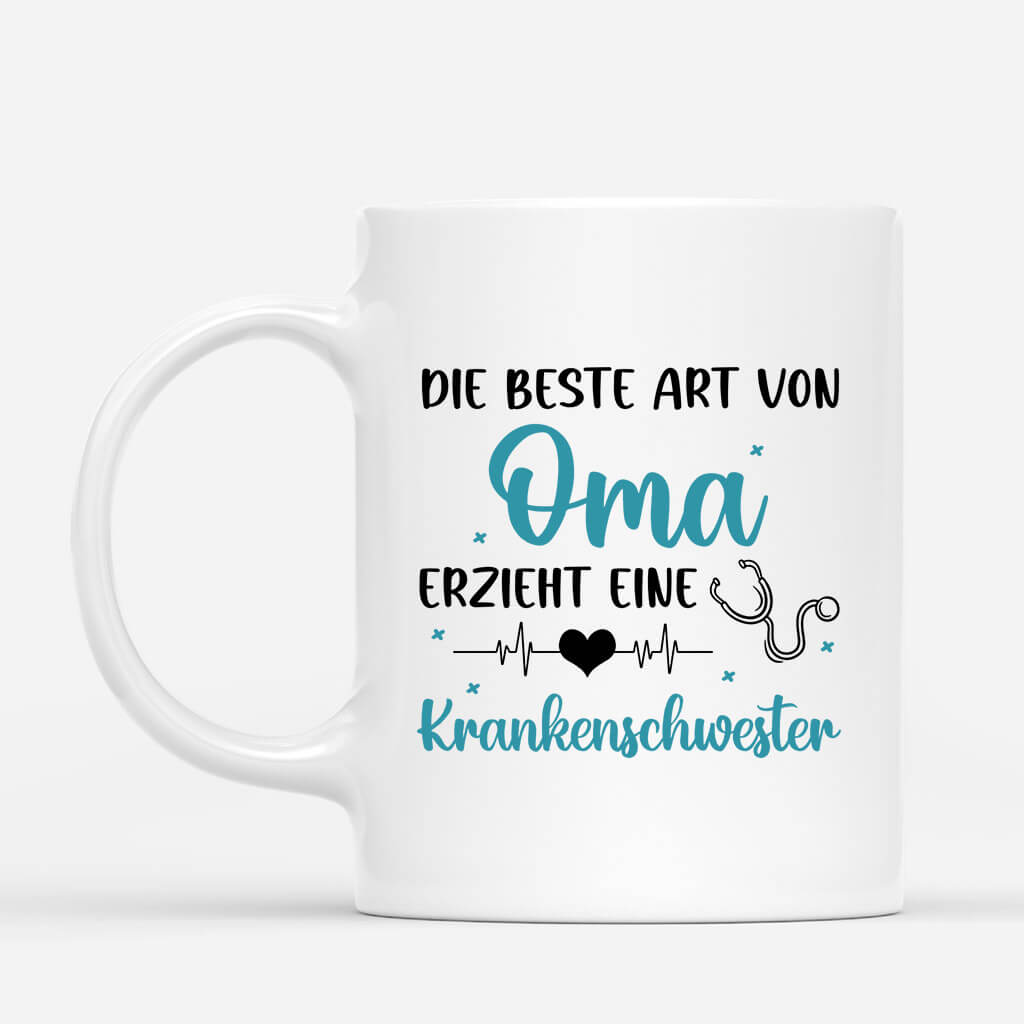 1843MGE3 personalisierte die beste art von mutter erzieht eine krankenschwester tasse