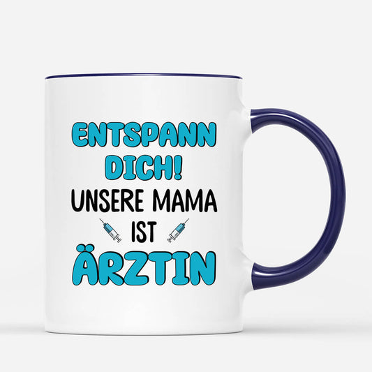 1852MGE2 personalisierte entspannen sie sich_ unsere mama ist arztin tasse