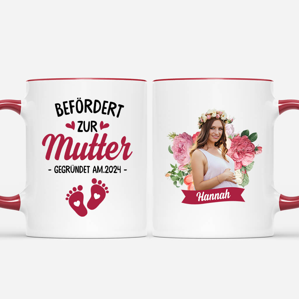 1853MGE1 personalisierte befordert zur mama tasse