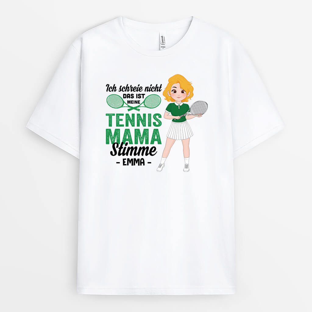 1854AGE1 personalisiertes ich schreie nicht_ das ist meine stimme beim tennis spielen_ t shirt