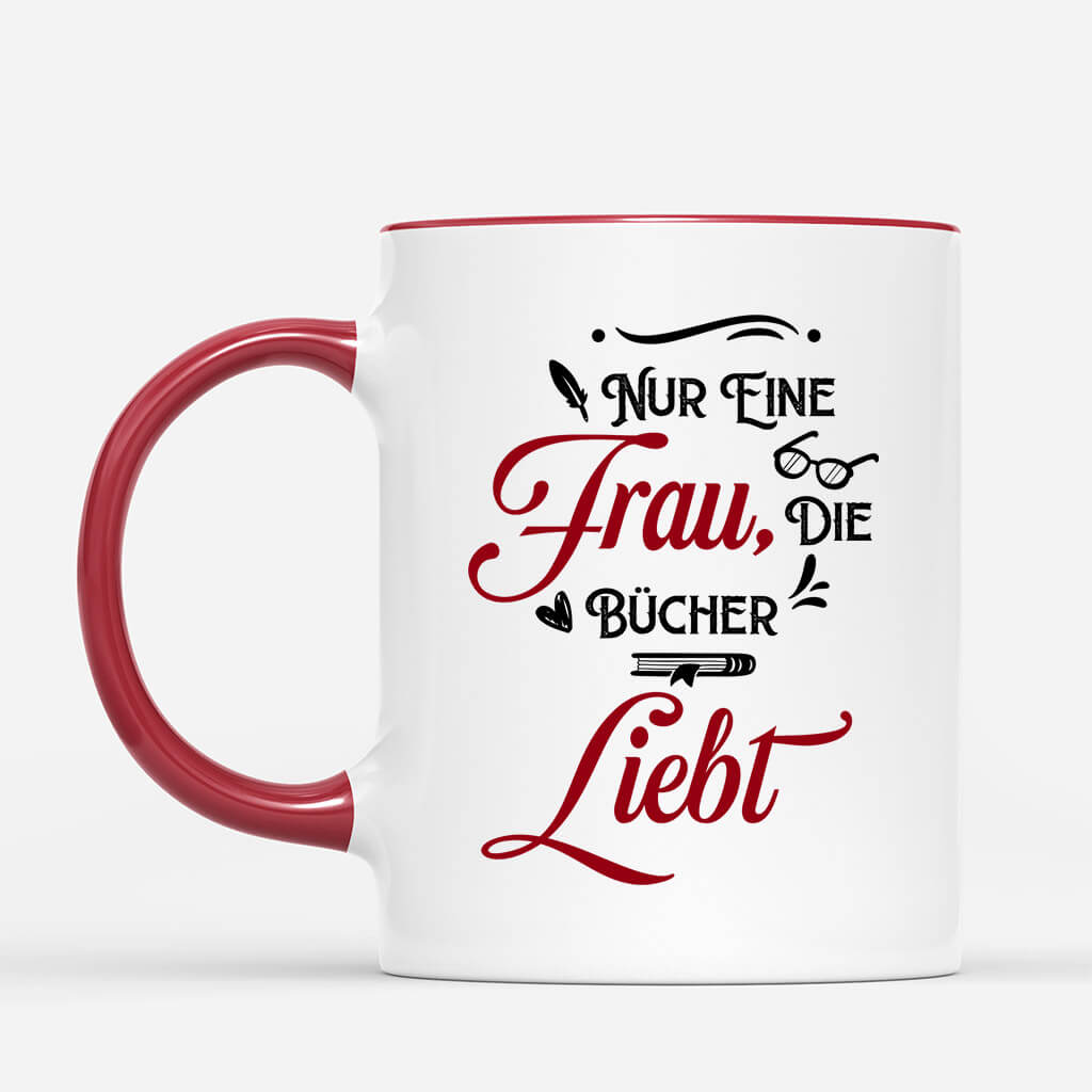 1866MGE3 personalisierte nur eine frau_ die bucher liebt tasse