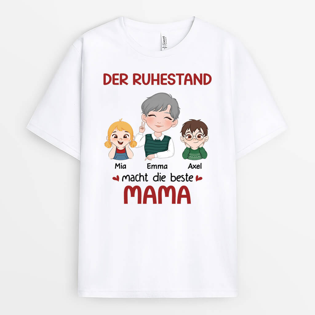 1872AGE1 personalisiertes der ruhestand macht die beste oma den besten opa t shirt