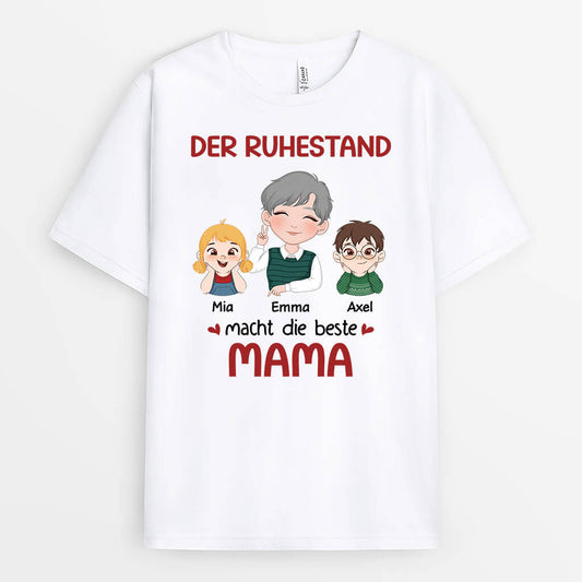 1872AGE1 personalisiertes der ruhestand macht die beste oma den besten opa t shirt