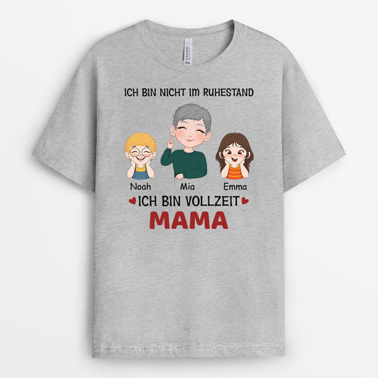 1877AGE2 personalisiertes ich bin nicht im ruhestand ich bin eine vollzeit oma t shirt