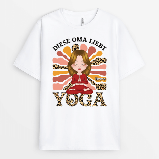 1889AGE1 personalisiertes diese mutter liebt yoga t shirt