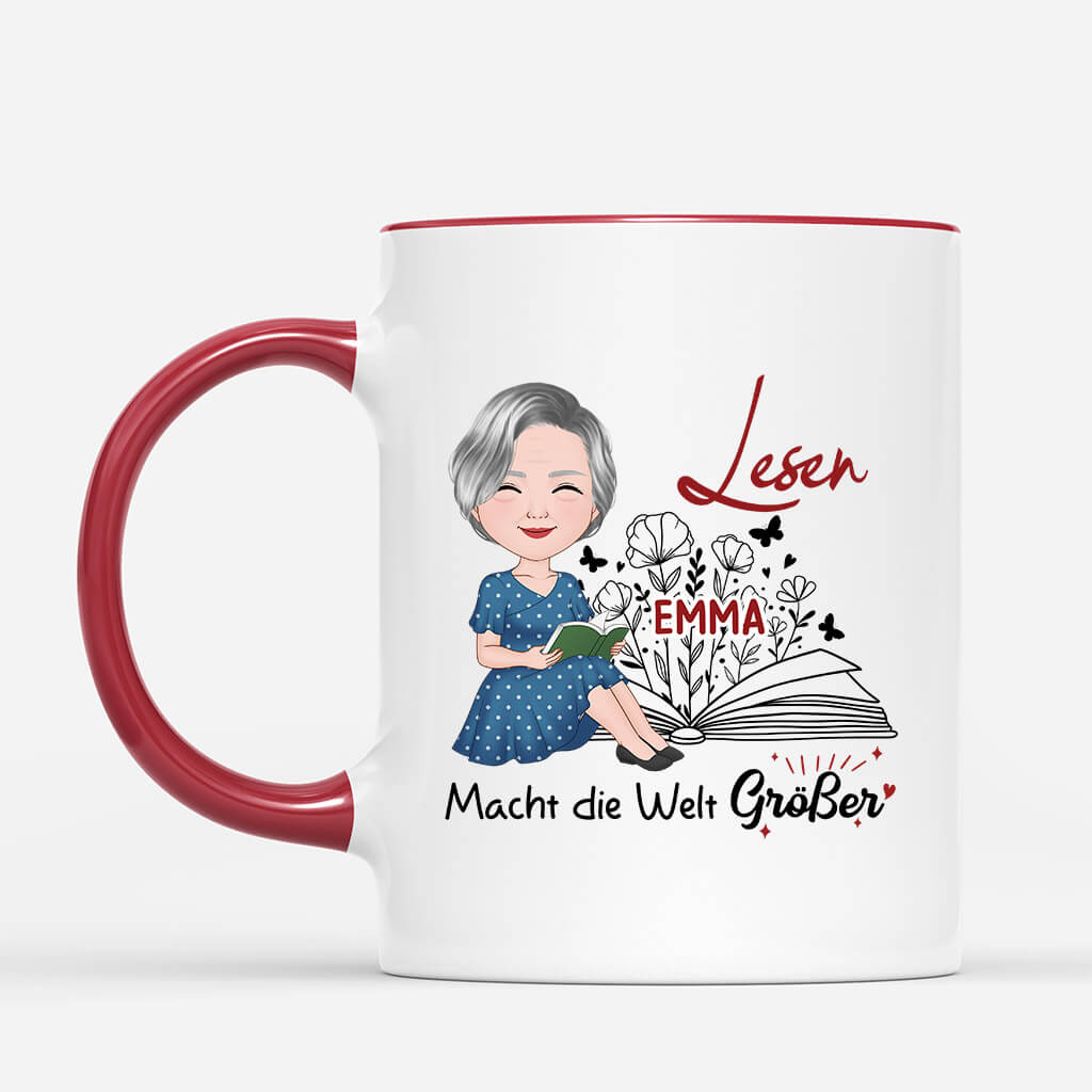 1911MGE2 personalisierte lesen macht die welt grosser tasse