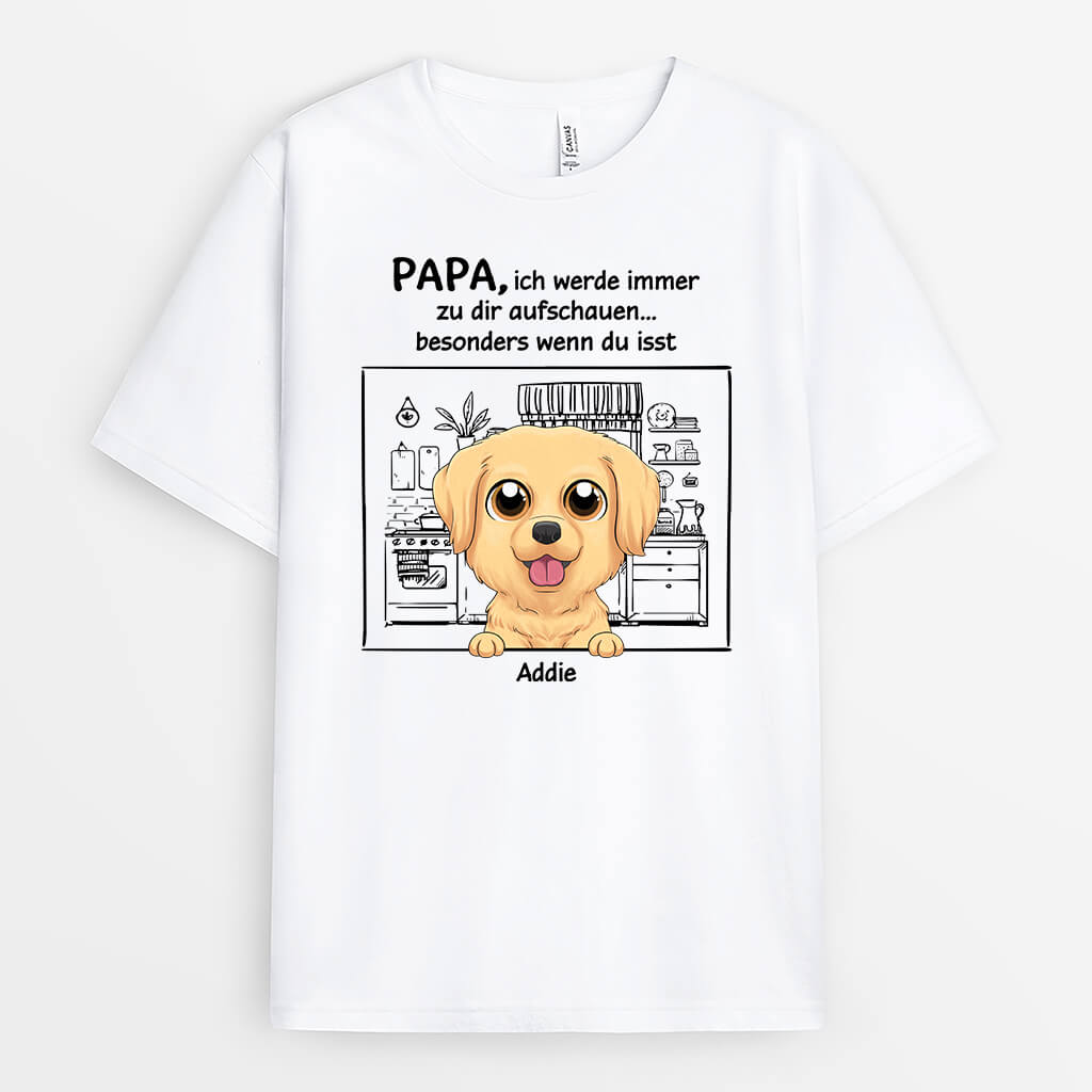 1930AGE2 personalisiertes der hund schaut immer zu dir auf t shirt