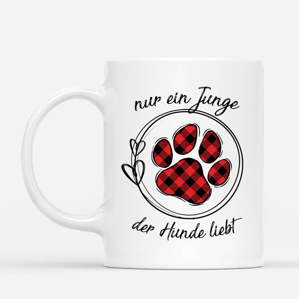 1934MGE2 personalisierte einfach eine frau ein mann_ die der hunde liebt tasse