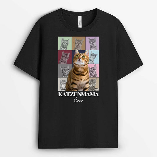 1948AGE1 personalisiertes katzenmama katzenpapa t shirt