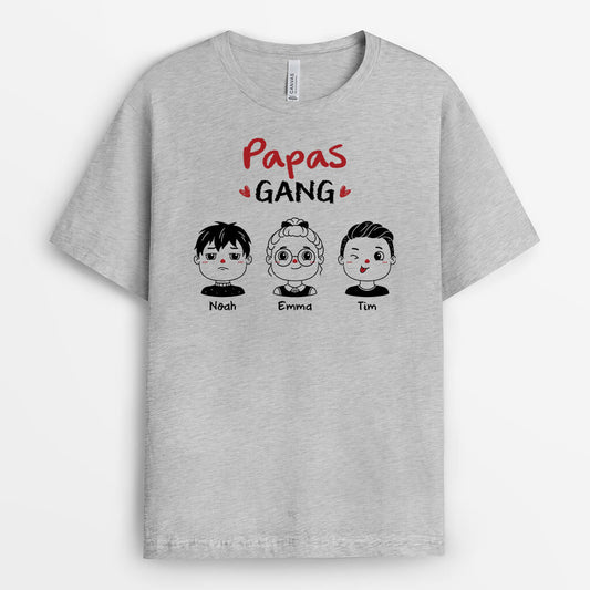 1957AGE2 personalisiertes opas papas bande t shirt