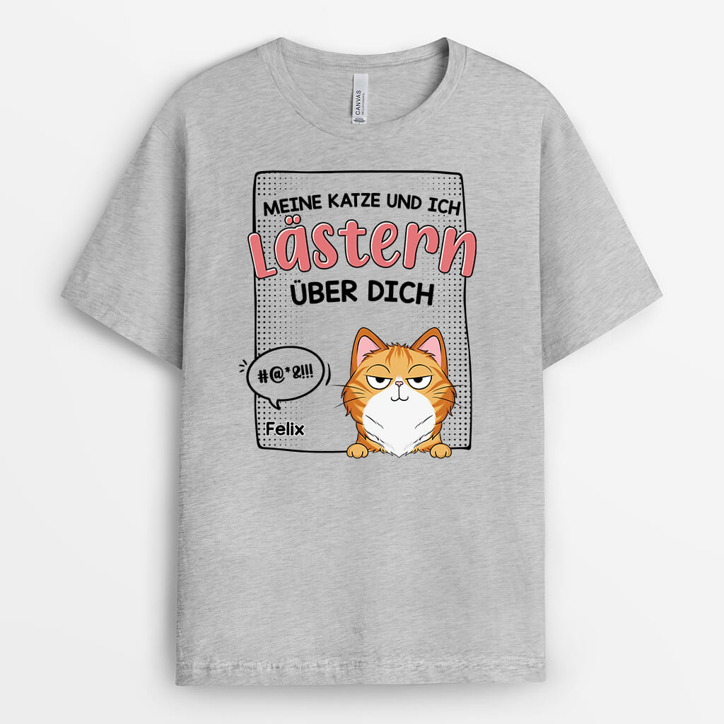 1961AGE1 personalisiertes meine katze und ich lastern uber dich t shirt